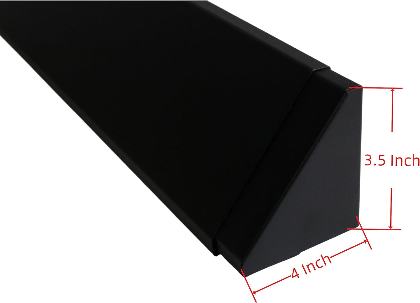 Black Adjustable Fireplace Hood for 28 to 48" Harmony Burners Fireplace Hood Heat Shield