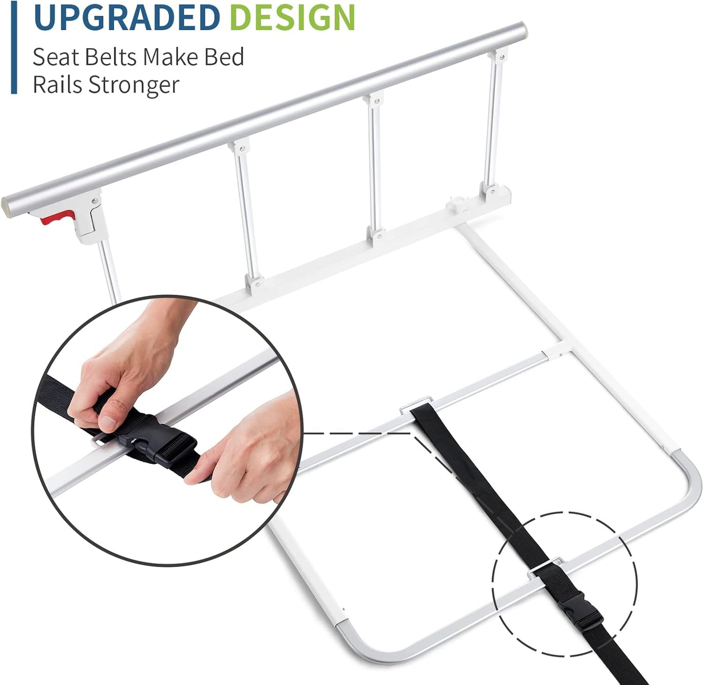 Bed Rails for Elderly Adults Safety, Folding Bedside Assist Rail Handle