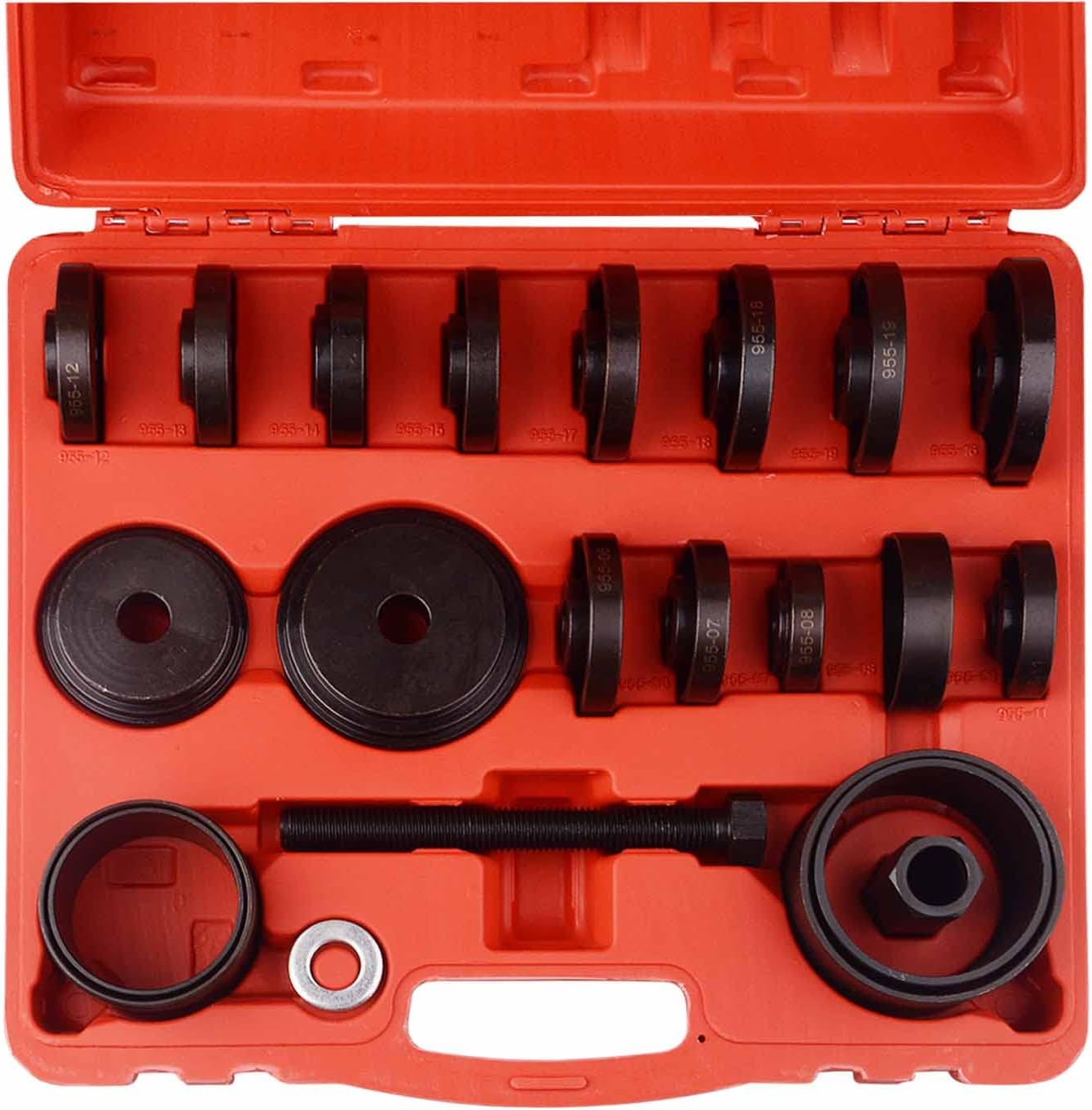 23pcs FWD Front Wheel Drive Bearing Removal Tool, Wheel Bearing Press Kit Bearing Adapters Bearing Installer Tool