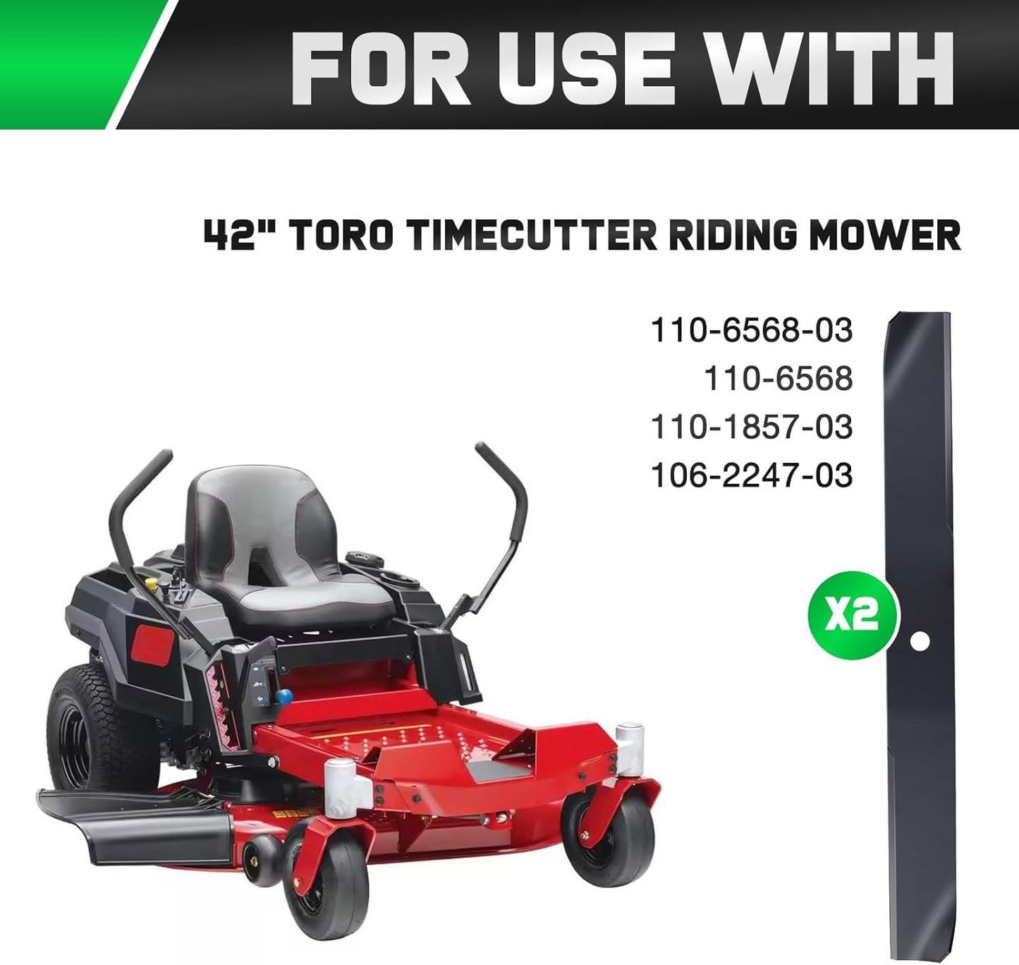 Timecutter 42 inch Blades for 42" Deck Toro SS4235 Z4235 Z4200 SS4260 SS4200