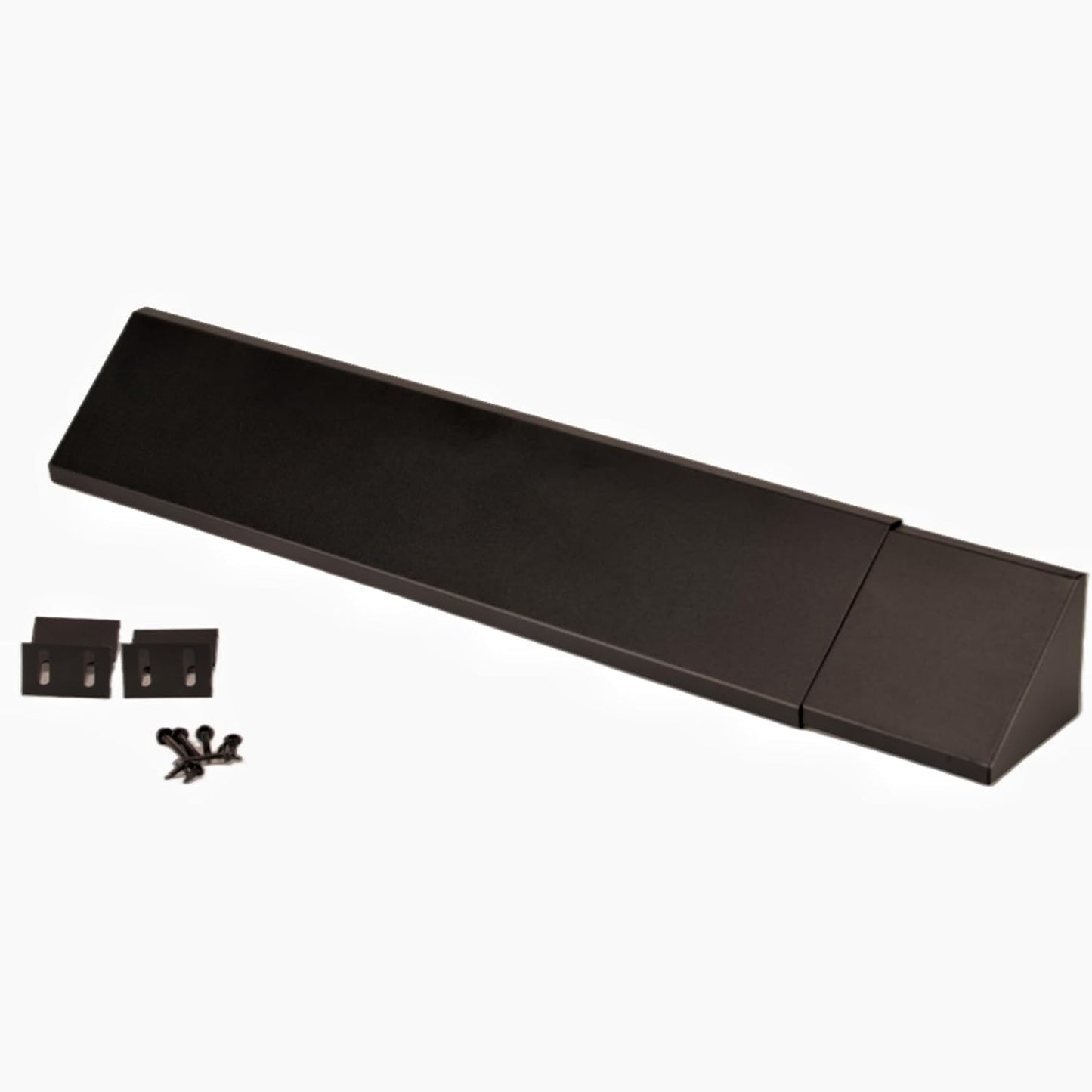 Black Adjustable Fireplace Hood for 28 to 48" Harmony Burners Fireplace Hood Heat Shield