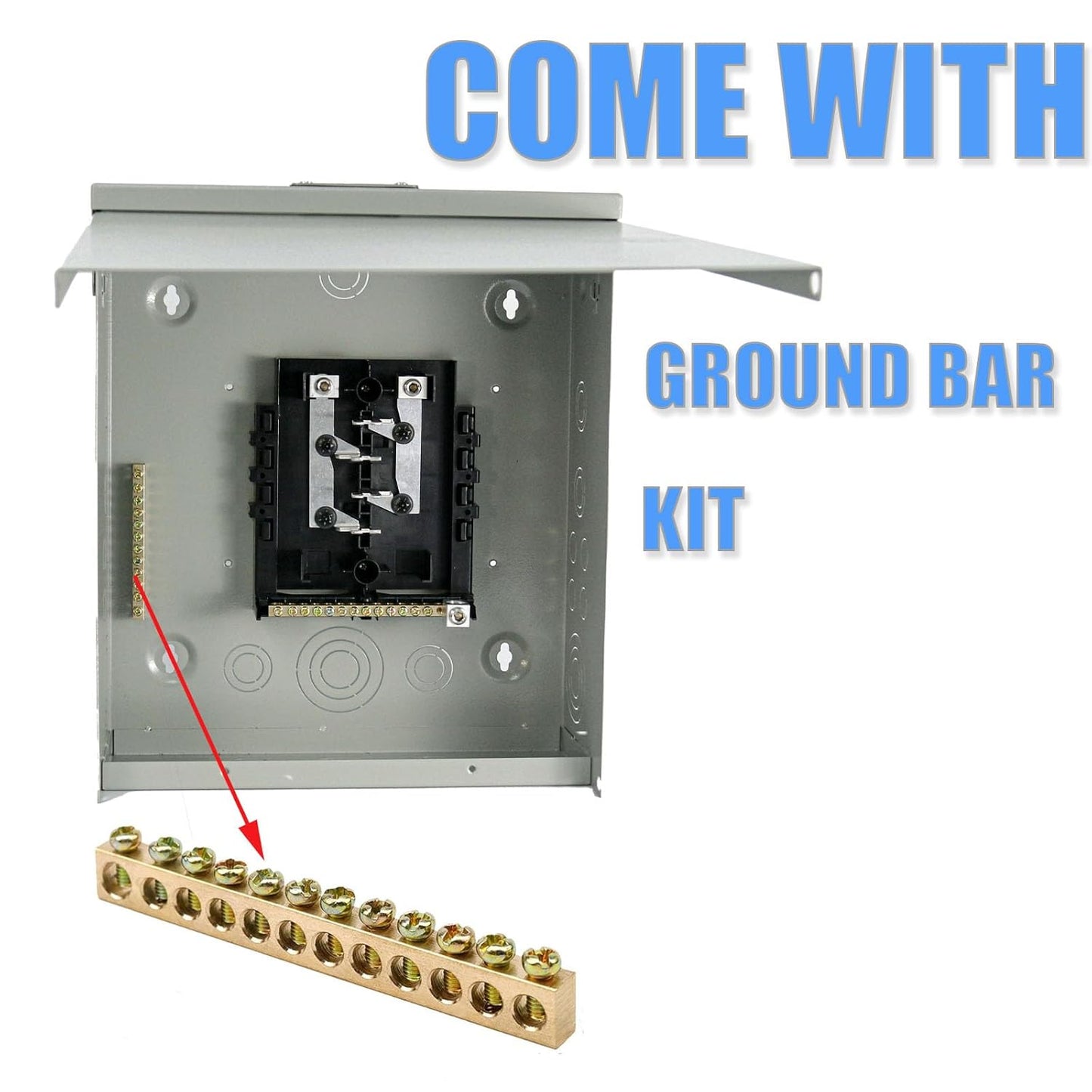 Circuit Breaker Panels Box 125 Amp 8-Space 16-Circuit Indoor Main Lug Surface Mount
