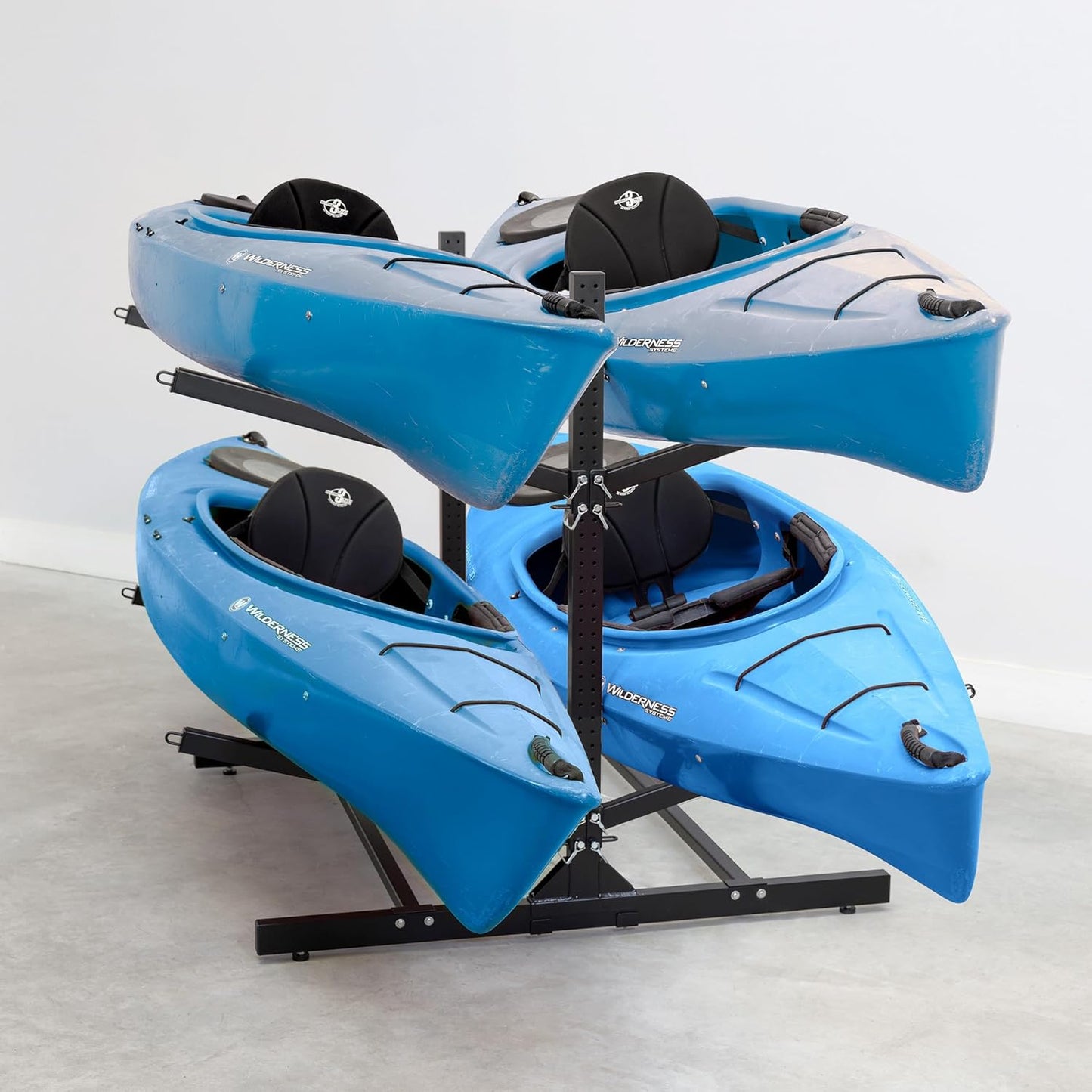 Teal Triangle Freestanding Kayak Storage Rack - Storage Rack for 4 Kayaks or Canoes