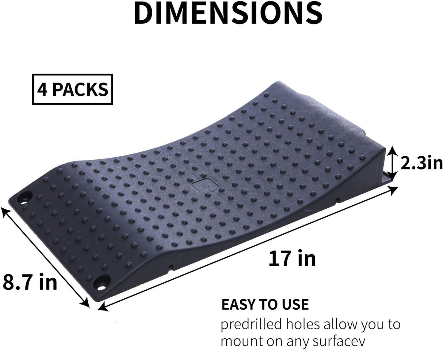 Homeon Wheels Tire Saver Ramps Anti-Slip Pads Design, Car Tire Wheel Ramps for Flat Spot