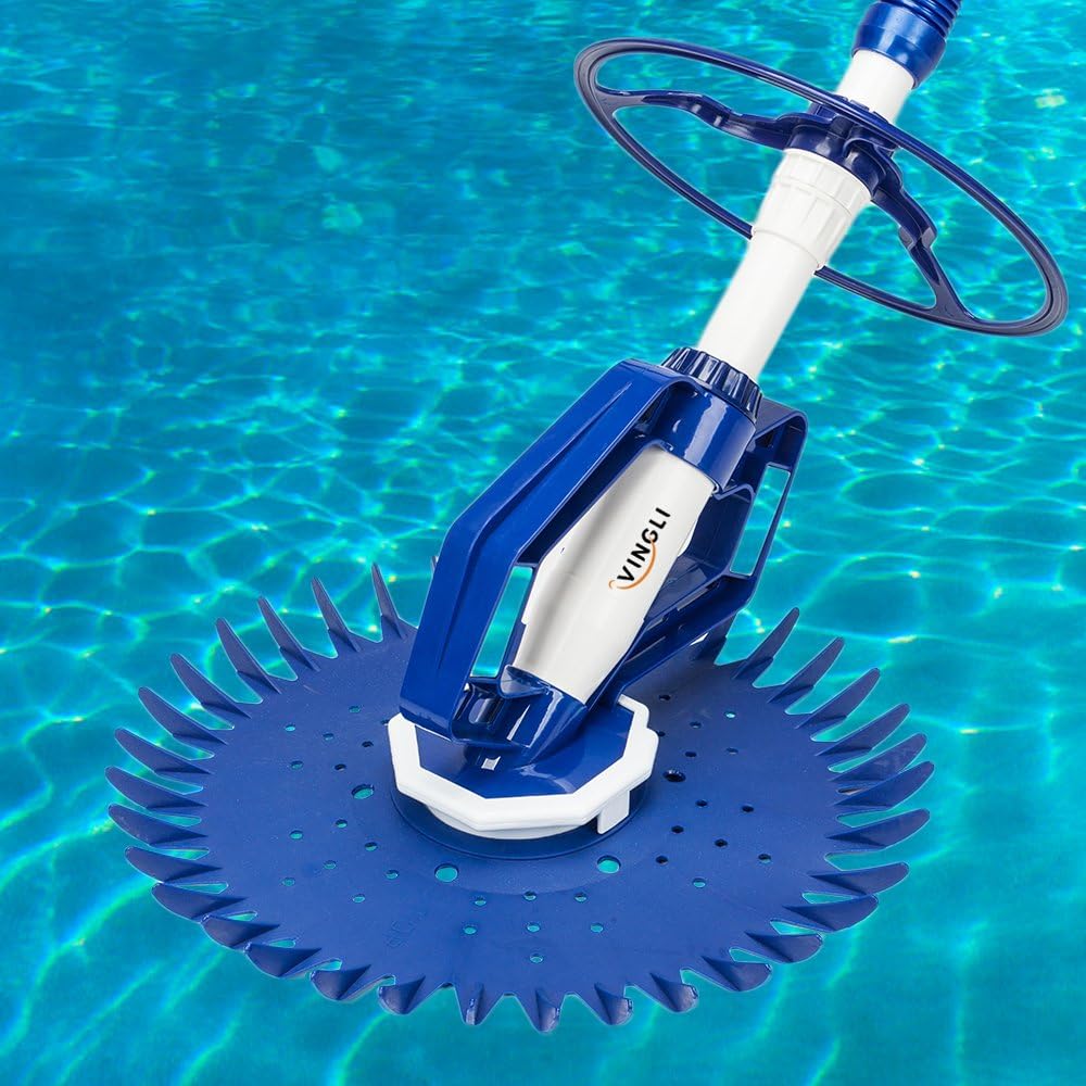 VINGLI Pool Vacuum Cleaner Automatic Sweeper Swimming Pool Creepy Crawler Vacuum with 33FT Hoses