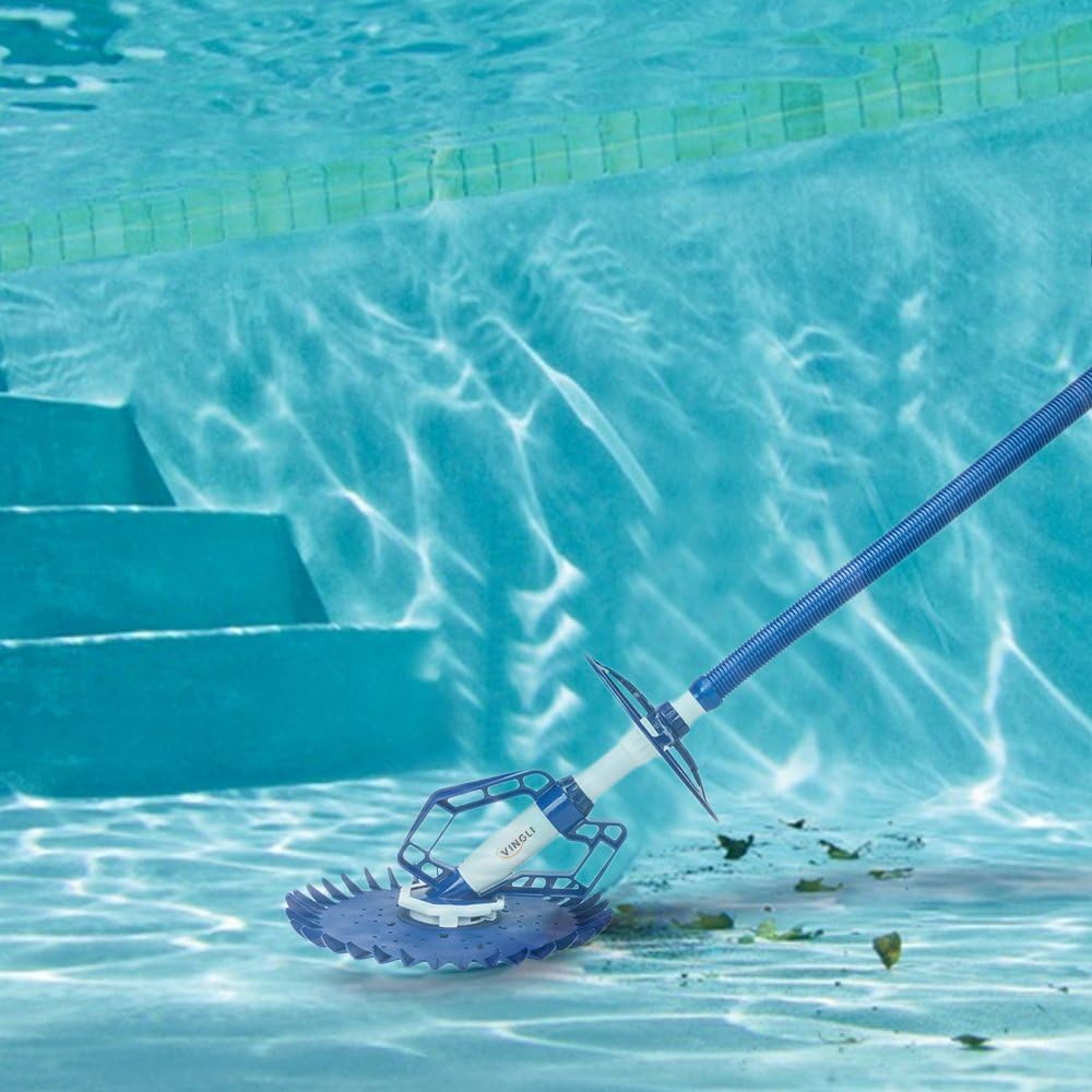 VINGLI Pool Vacuum Cleaner Automatic Sweeper Swimming Pool Creepy Crawler Vacuum with 33FT Hoses