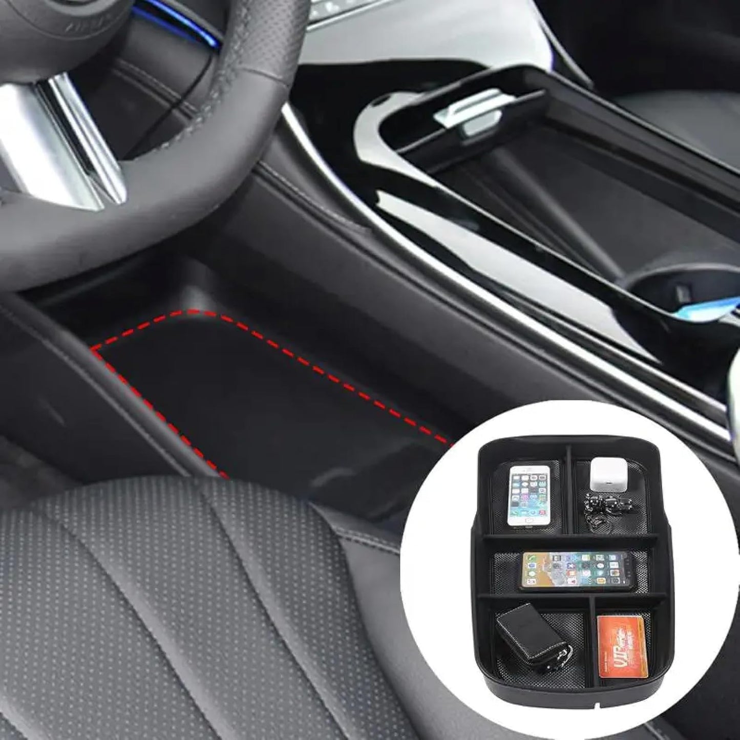 Center Control Under Storage Box, for Mercedes Benz EQE EQS 2022-2023