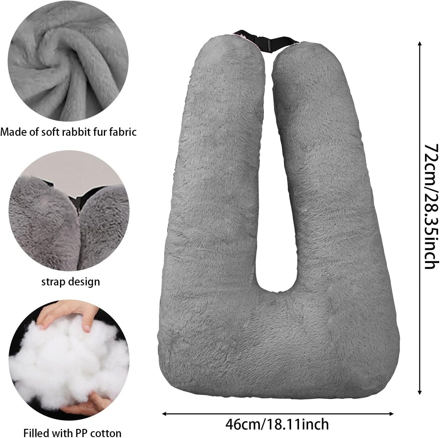 Travel Pillow for Car & Airplane Sleeping Reading Pillows for Long-Distance Travel