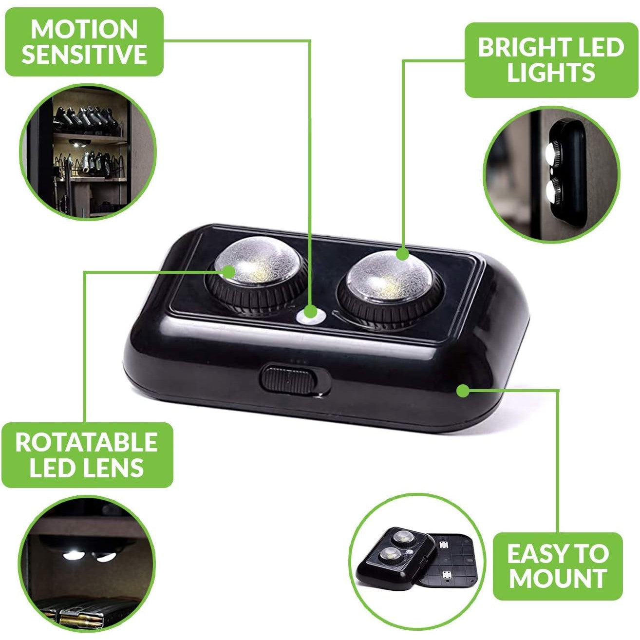 ILLUMISAFE LIGHTS Safe Light with PIR Motion Sensor Light Activation - 2 Pack - T&S Outlets