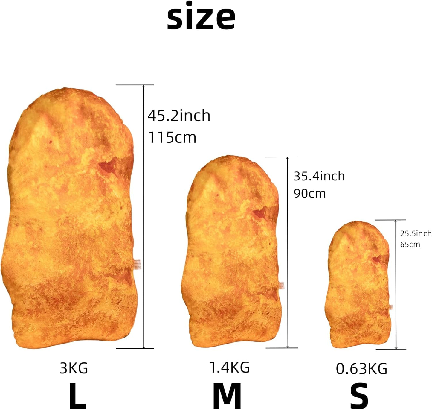 25 Inch Chicken Nugget Pillow - Funny Food Pillow and Plushie (25 Inch)