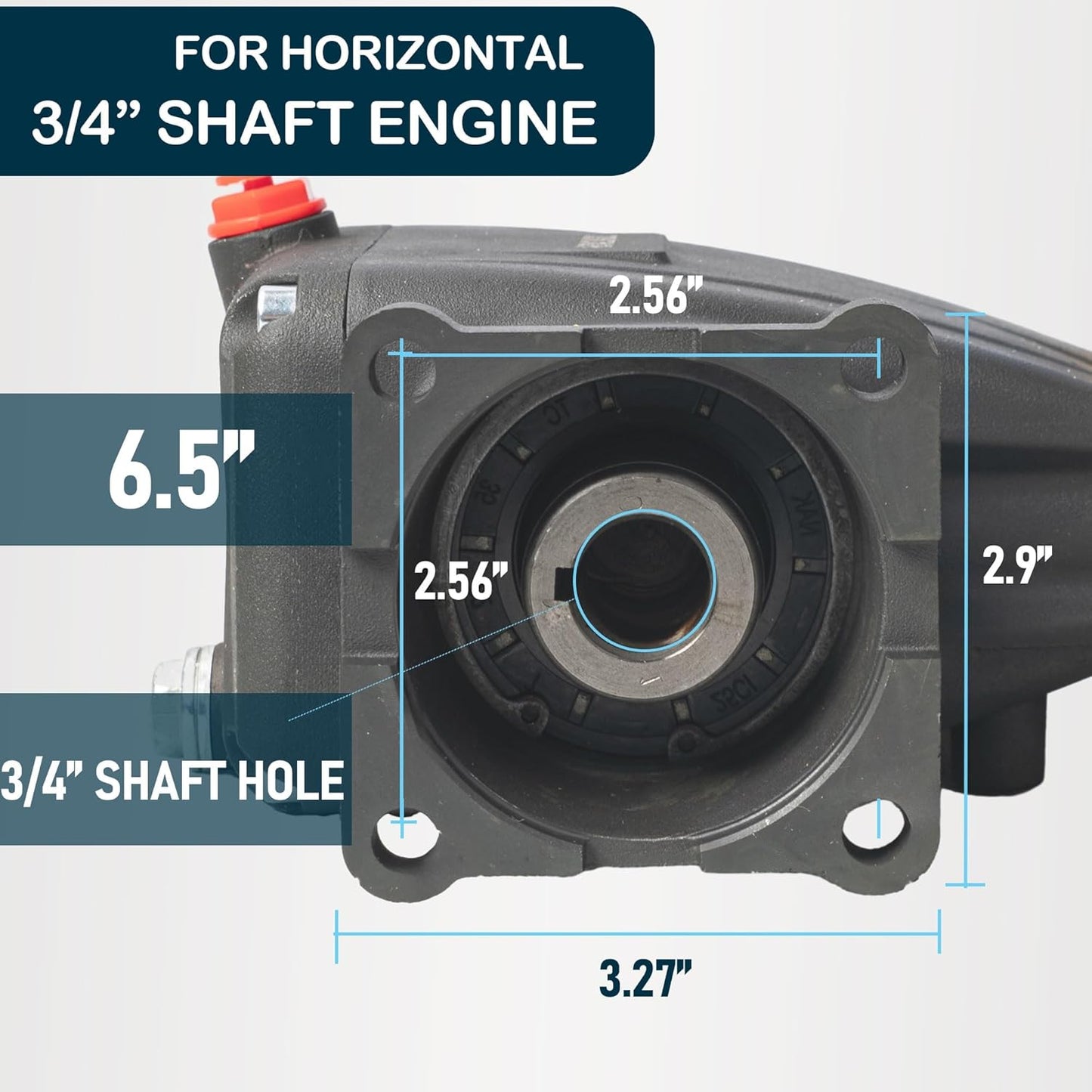 Hourleey Pressure Washer Pump, 3700PSI 2.5GPM 3/4" Shaft Horizontal Triplex Plunger Power Washer Pump