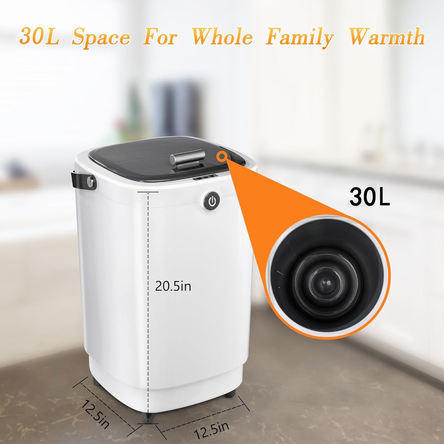 Large Towel Warmers for Bathroom,Luxury Portable Bucket Towel Warmer - Missing Foot