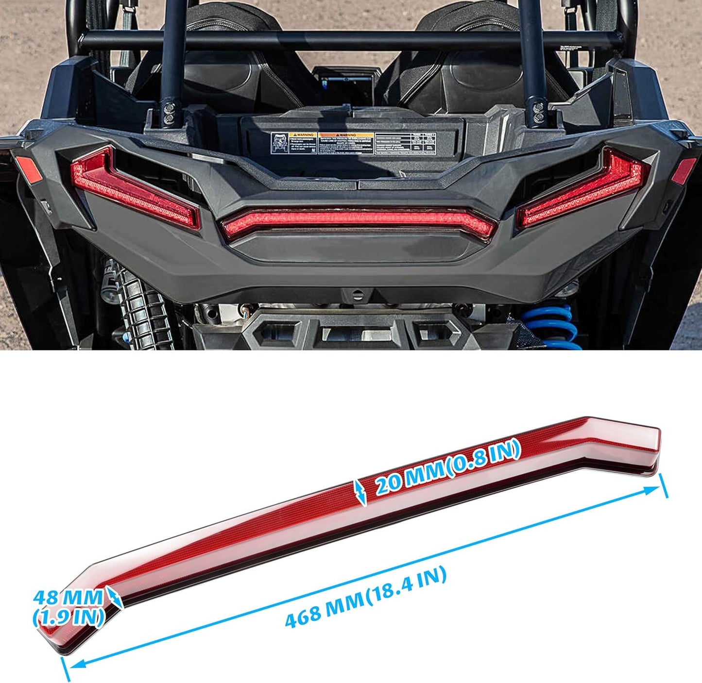 SAUTVS UTV Center Tail Light, Rear Center Accent Lamp Taillight OEM Replacement for Polaris RZR XP 1000