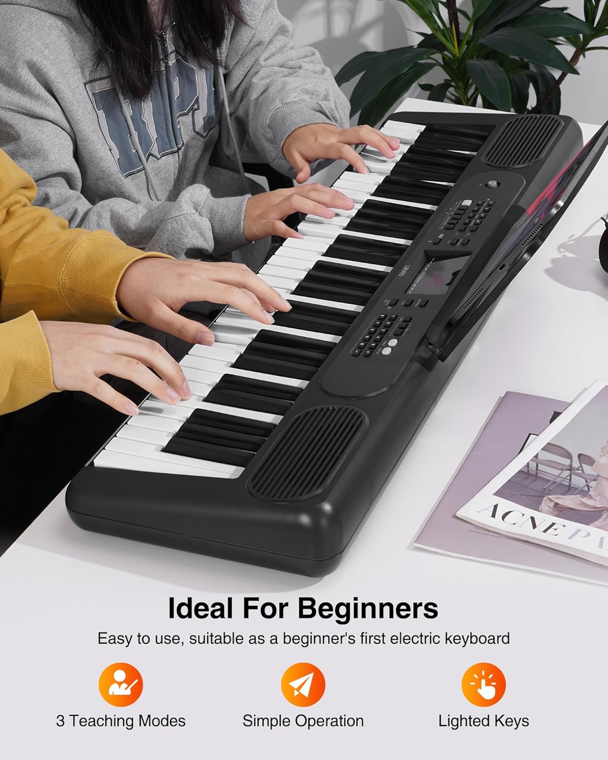LEKATO 61 Lighted Key Keyboard Piano