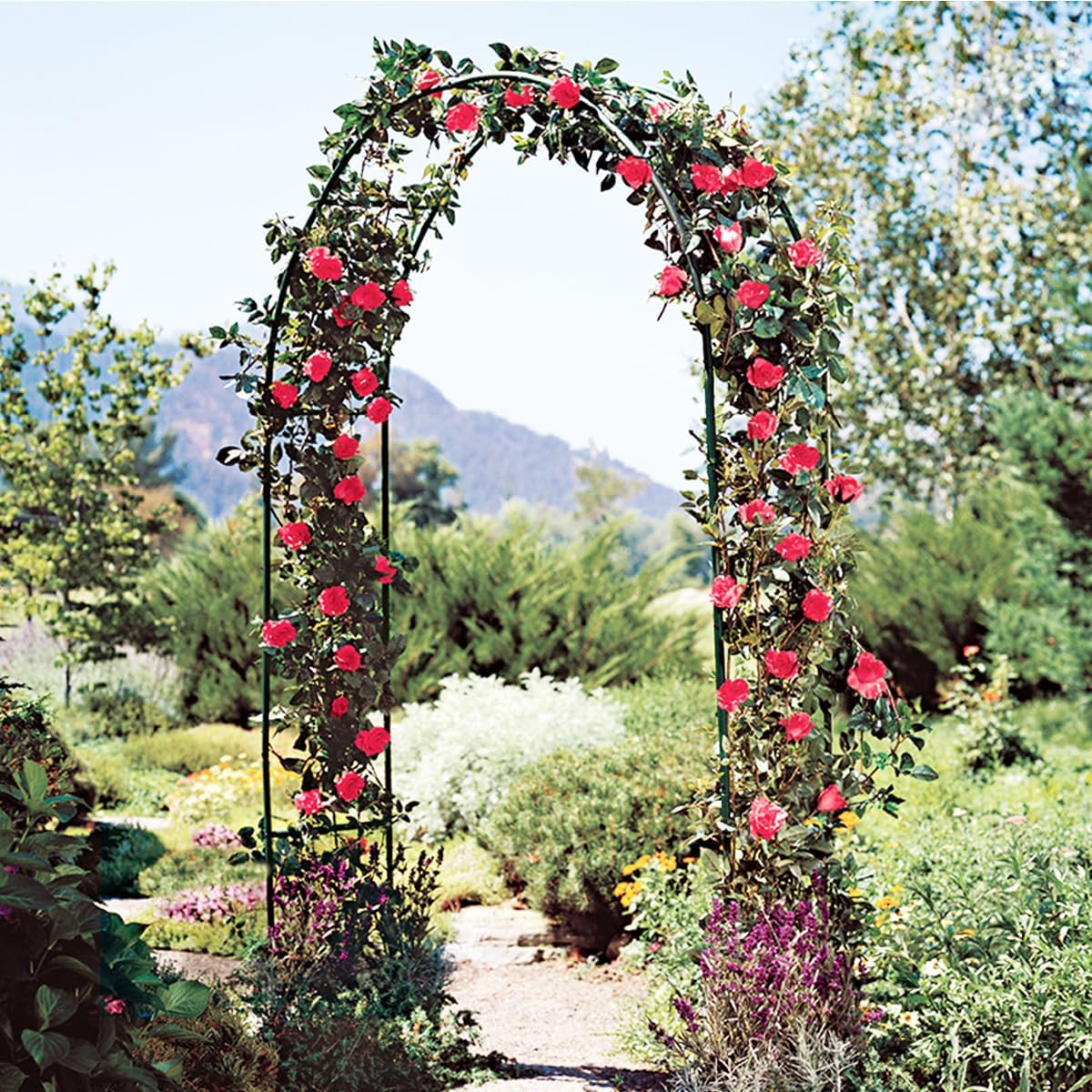 Metal Pergola Arbor,4.6 Feet Wide x7.9 Feet High Assemble Freely for Various Climbing Plant