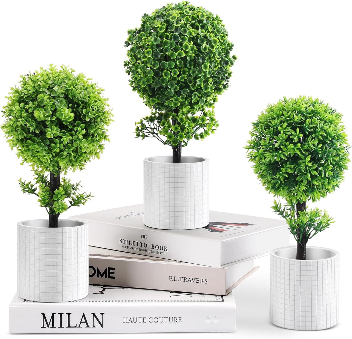 3 Packs Small Fake Plant 11" Desk Plant Artificial Potted Boxwood Plants Indoor for Table Desk