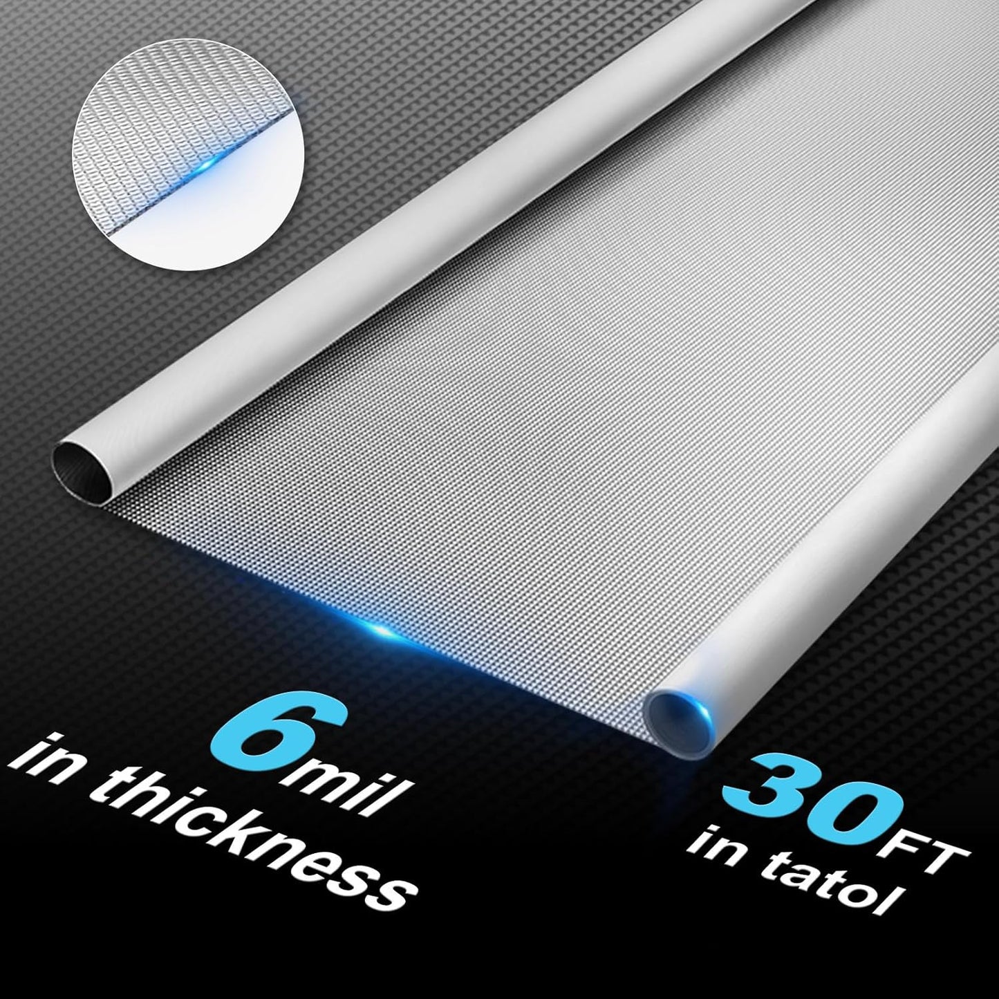 Mylar Film Roll 4FT x 30FT,6 Mil Silver Diamond Film Foil Roll,Heavy-Duty Reflective Film for Grow Room