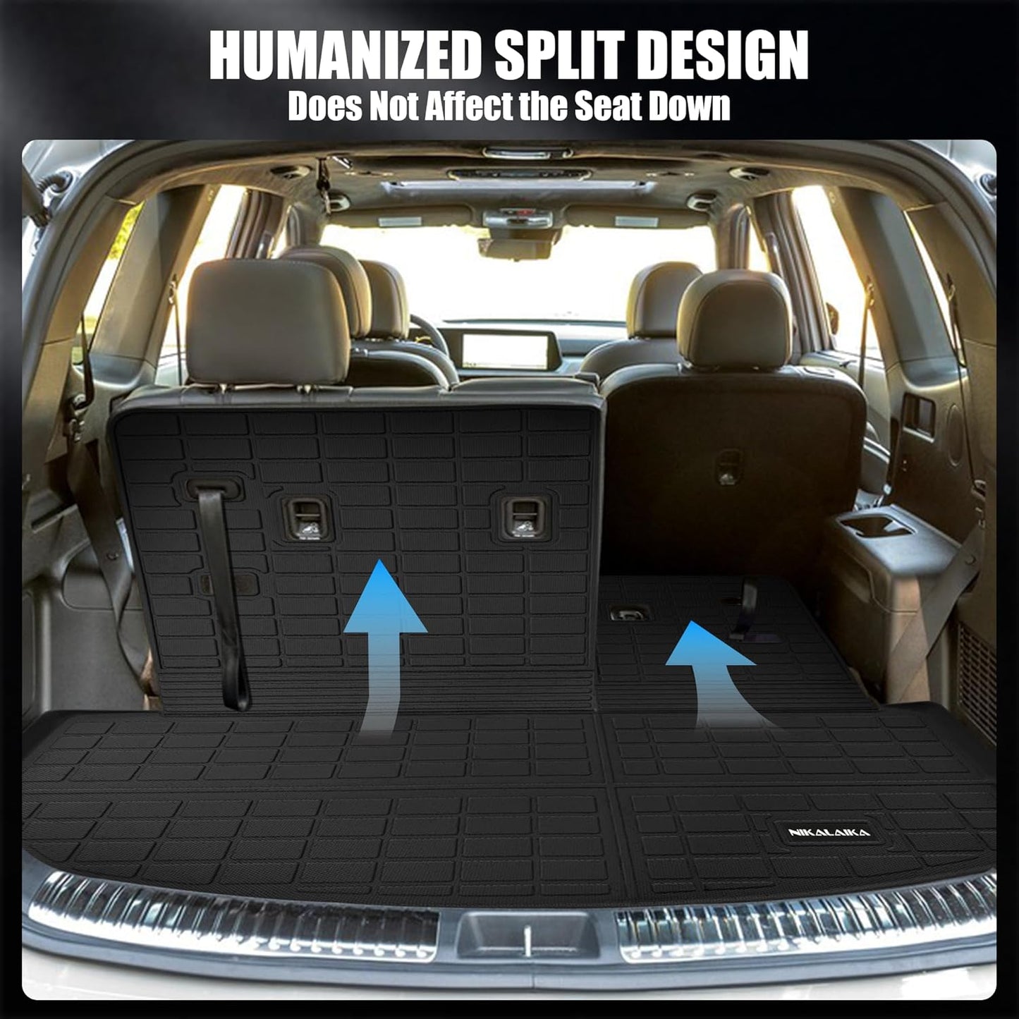 Floor Mats & Cargo Liner with Backrest Mat for 2018-2024 Ford Expedition (Only Fit MAX Or L)