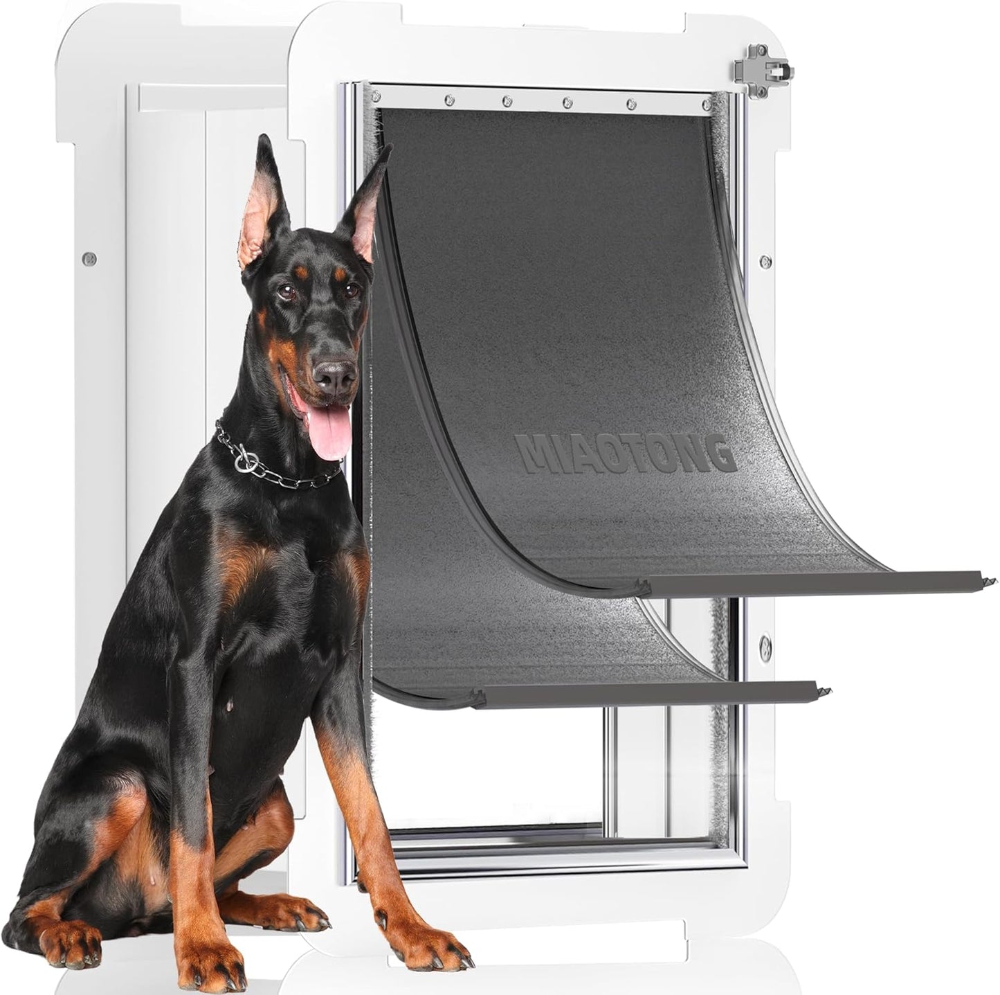 MIAOTONG Extra Large Dog Door,Upgraded Sealing Dog Door for Wall, Double Flap Doggy Door
