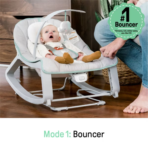 Ingenuity Keep Cozy 3-in-1 Grow with Me Baby Bouncer, Rocker & Toddler Seat