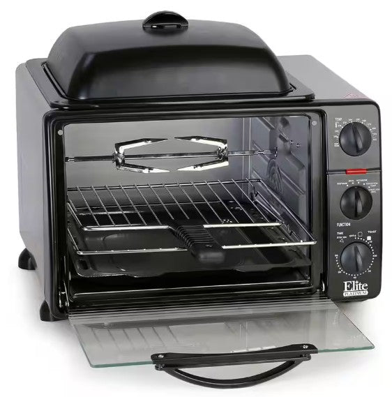 Platinum Black Griddle Top Toaster Oven - See Description