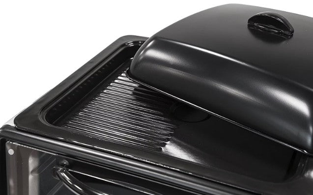 Platinum Black Griddle Top Toaster Oven - See Description