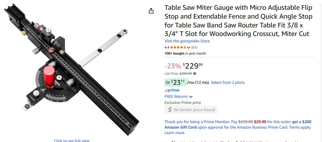 Table Saw Miter Gauge with Micro Adjustable Flip Stop and Extendable Fence and Quick Angle