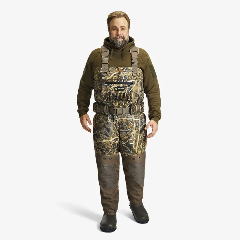 AquaWade Pro Insulated Duck Waterfowl Hunting Breathable Chest Waders - Size 8