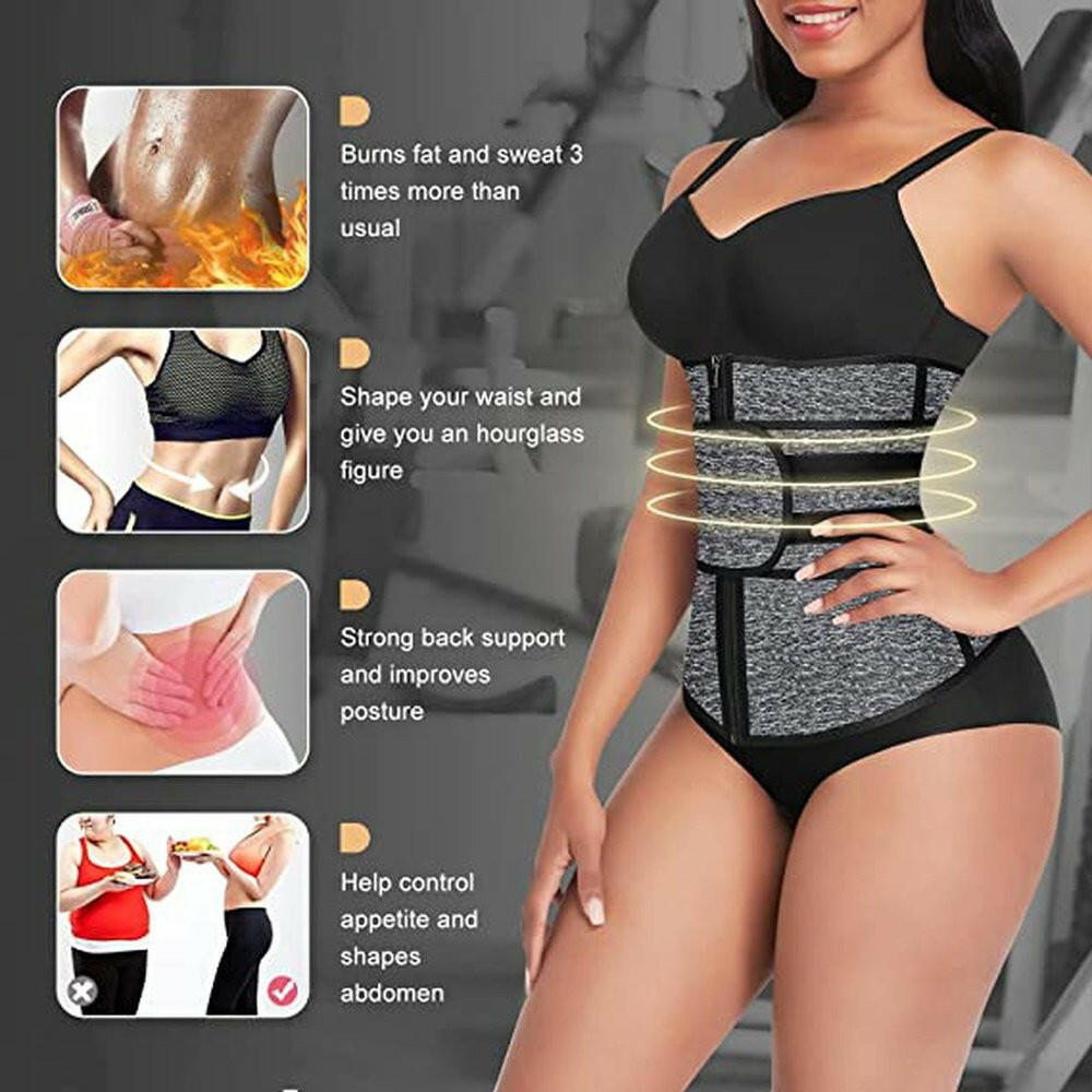 Waist Trainer for Women Plus Size Neoprene - Gray - T&S Outlets