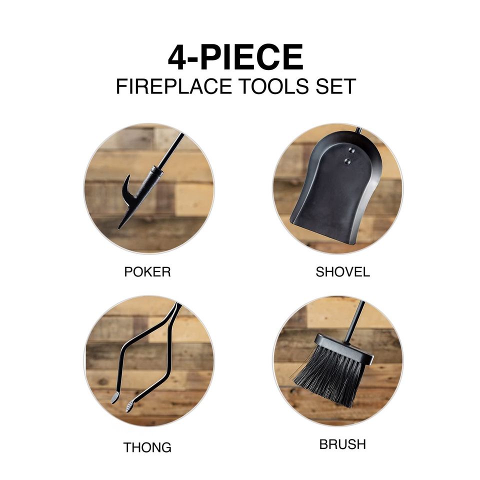 2wayz Fireplace Tools Set, 5 pcs Classic Fireplace Tool Set