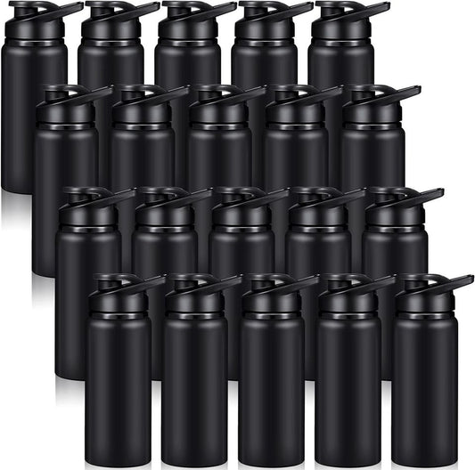 20 Pack Aluminum Water Bottles 20 Oz Metal Sports Bottles