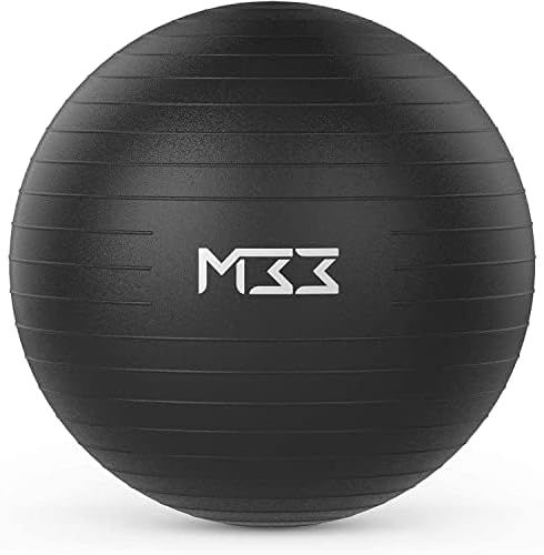 Exercise Ball - 65cm Extra Thick Anti-Burst Yoga Ball with Hand Pump