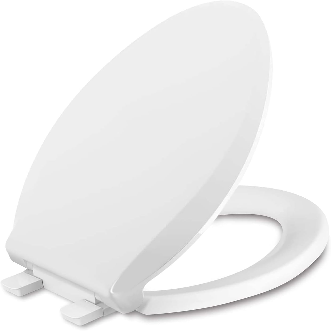 Elongated Toilet Seat, Slow Close Quick-Release Hinges, Heavy Duty Soft Close, Oval