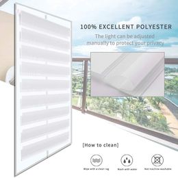 LUCKUP Horizontal Window Shade Blind Zebra Dual Roller Blind 23.6" x 90" White