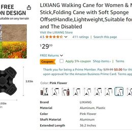 LIXIANG Walking Cane for Women & Men Adjustable Walking Stick