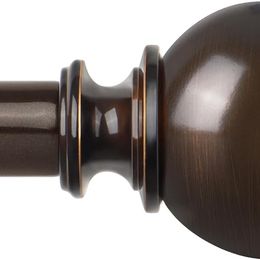 KAMANINA Curtain Rods for Windows 48 to 84 Inches, Bronze Curtain Rod 32 to 86 Inches