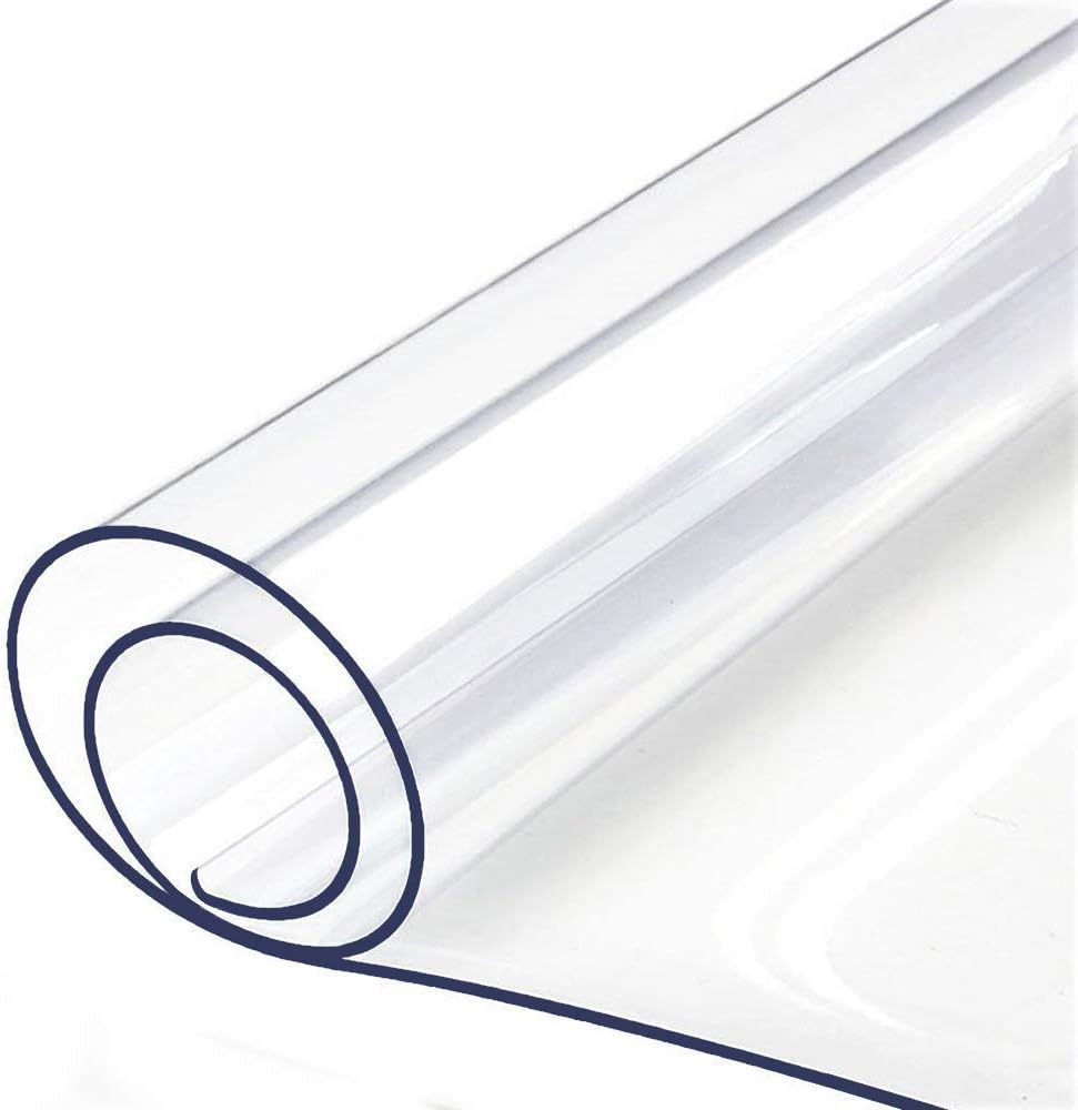 36" X 48" Table Protector Tablecloth Protector Clear Plastic Tablecloth Waterproof Wipeable Vinyl