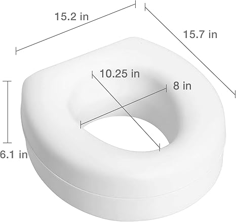 Enhanced Comfort 5" Raised (Round) Toilet Seat Riser