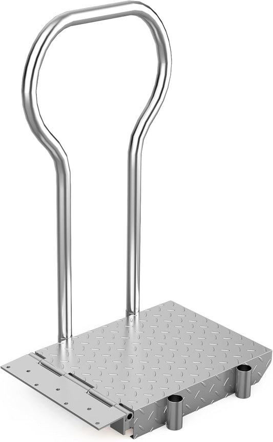 Boat Boarding Platform with Handrail, Foldable Dock Boarding Platform with Handle