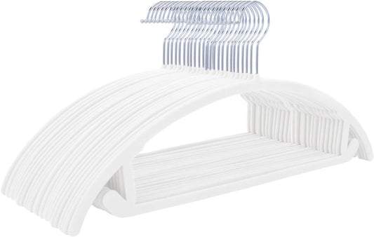 MIZGI Premium Velvet Hangers (Pack of 50) Heavyduty- Non Slip No Shoulder Bump Suit