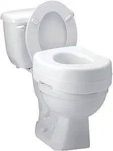 Carex Toilet Seat Riser - Adds 5 Inch of Height to Toilet - Raised Toilet Seat With 300 Pd Capacity