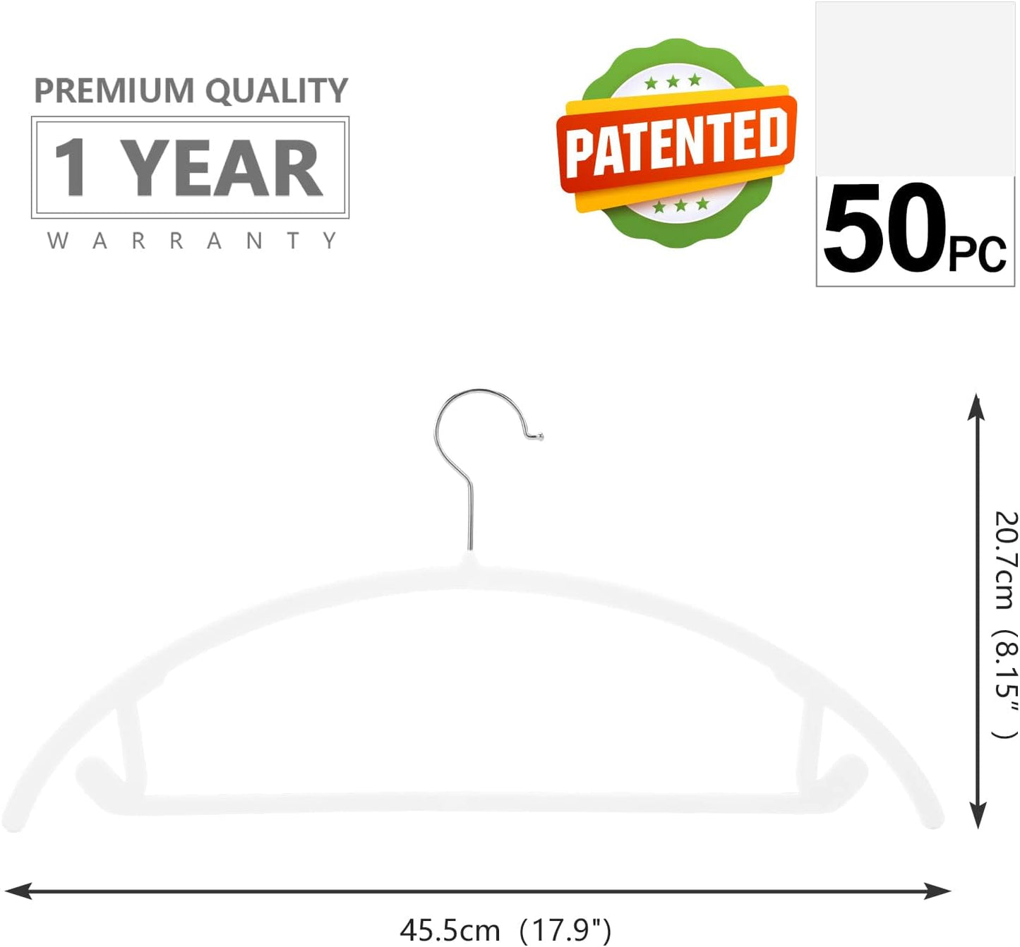 MIZGI Premium Velvet Hangers (Pack of 50) Heavyduty- Non Slip No Shoulder Bump Suit