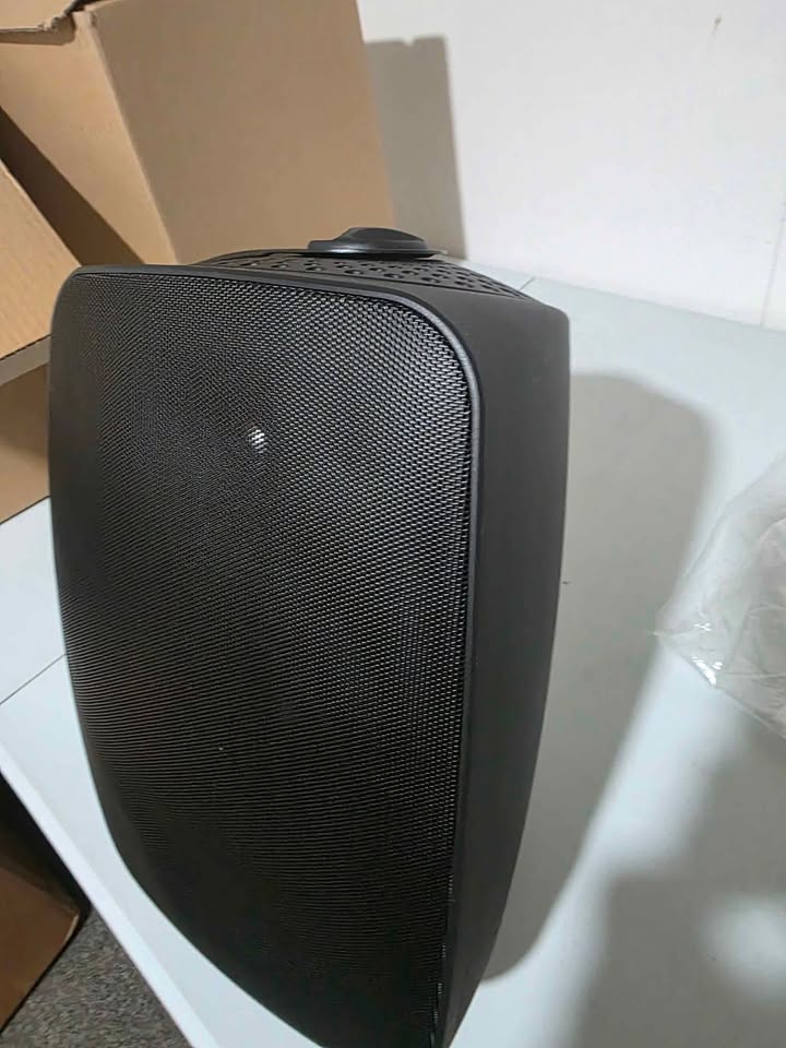 Black - 4.5'' Outdoor Speakers Deep Bass, Dual 4.5'' Passive Radiators, Broad Sound Coverage