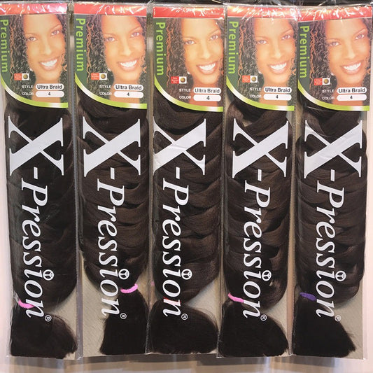 Braiding Hair Kanekalon Synthetic Braiding Hair Extensions- Pack of 6