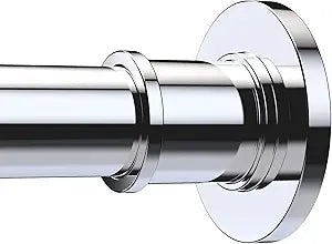 BRIOFOX Industrial Shower Curtain Rod - Never Rust Non-Slip 43-72 Inch 304 Stainless Steel