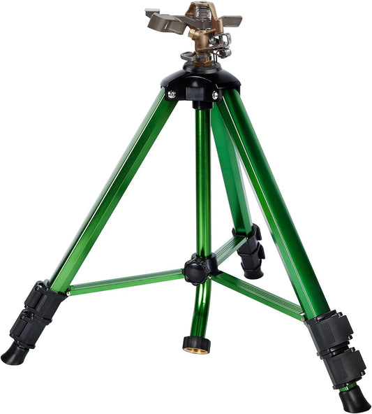 Biswing Impact Sprinkler Head on Tripod Base, Heavy Duty Lawn Sprinklers, 360 Degree