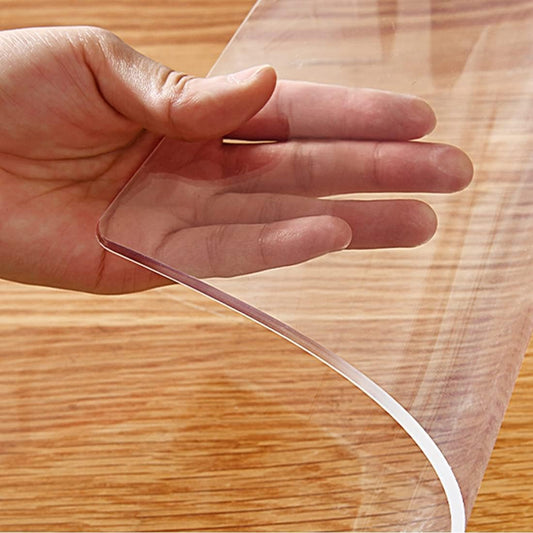 Non-slip Clear Plastic Dining Table Protector Wipeable Desk Pad Mat for Table Wooden Furniture