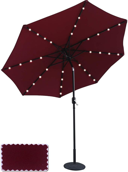 ABCCANOPY Patio Umbrella Ourdoor Solar Umbrella LED Umbrellas with 32LED Lights