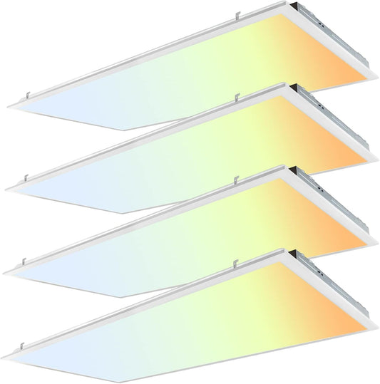 2X4 FT LED Flat Panel Light Fixture - 75W, 7500LM, 3000K/4000K/5000K Color Temperature Adjustable