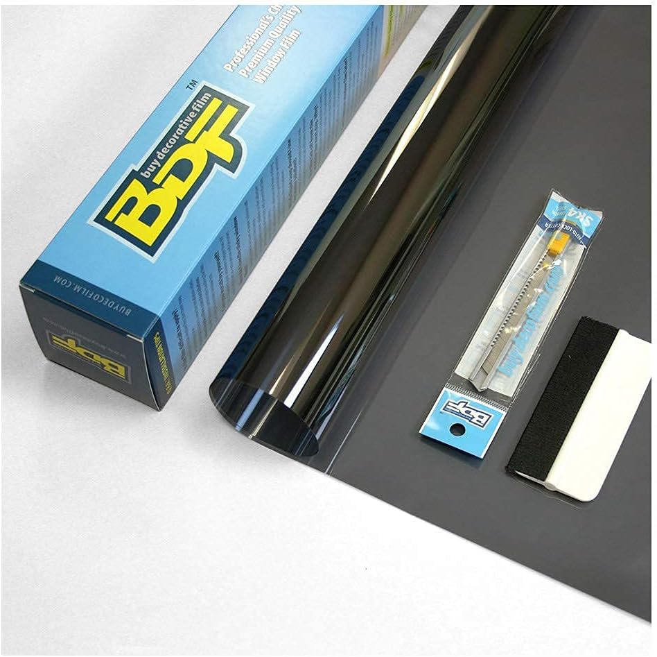 BDF NA05 Window Film Daytime Privacy and Sun Control Natural Black 5 (Very Dark) - 36in X 24ft